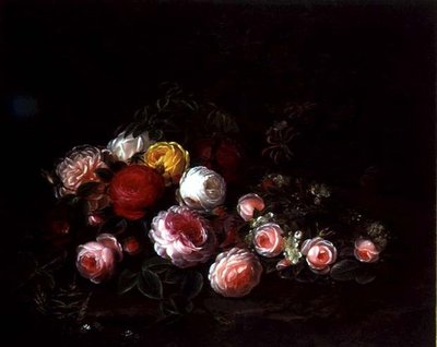 Rose in un paesaggio da Johan Laurents Jensen