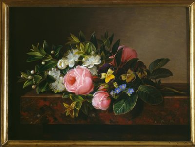J.L.Jensen, Natura morta con rose da Johan Laurentz Jensen