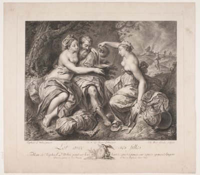 Lot e le sue figlie da Johan Martin Preisler
