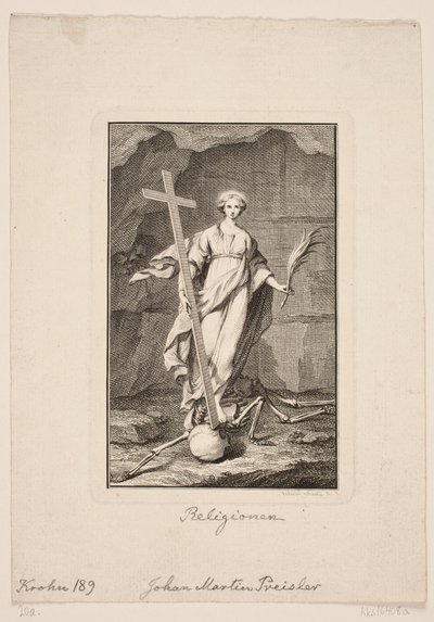 "La religione". Rame di titolo per Canti spirituali da Johan Martin Preisler
