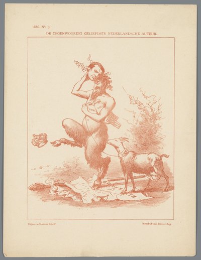 Caricatura di Busken Huet, 1886 (L