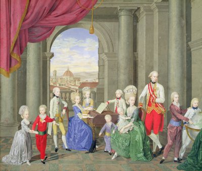 La famiglia di Pietro Leopoldo, Granduca di Toscana (1747-92), poi Leopoldo II, Sacro Romano Imperatore, ca.1782 da Johan Moll