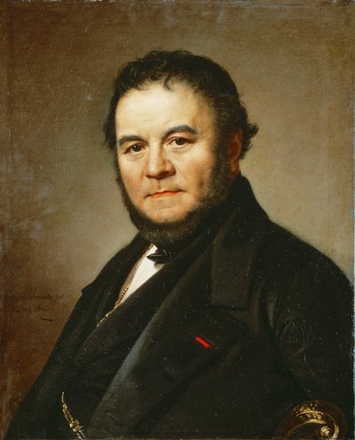 Il poeta Henri Beyle, detto Stendhal, autore di Le Rouge et le Noir e La Chartreuse de Parme ... (dipinto su tela) da Johan Olaf Sodermark