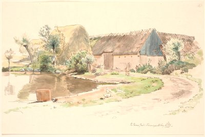Fattoria e stagno del villaggio da Johan Thomas Lundbye