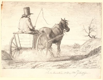 Contadino che guida un carro da Johan Thomas Lundbye