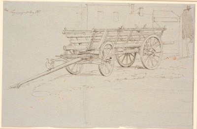 Un Carro da Raccolto con una Gallina Chioccia sul Timone da Johan Thomas Lundbye