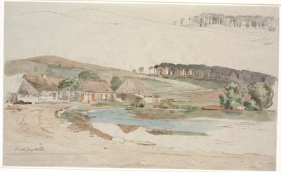 Il laghetto di Brofelde. Studio ripetuto del profilo della collina e del bosco da Johan Thomas Lundbye