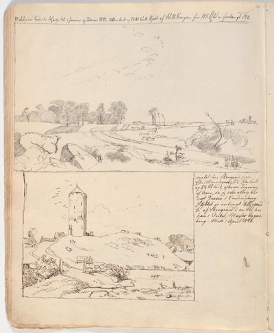 Gåsetårnet a Vordingborg, disegnato a pagina 16 f.n. da Johan Thomas Lundbye