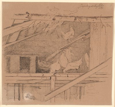 Galline in un loft da Johan Thomas Lundbye