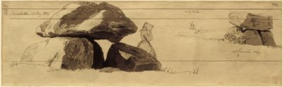 Dolmen su una collina vicino a Reerslev da Johan Thomas Lundbye