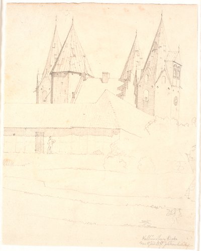 Chiesa di Kallundborg da Johan Thomas Lundbye