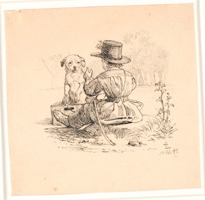 Il giro in carrozza. Illustrazione per "Fabler for Børn" di Kaalund. Vedi commento dal catalogo delle stampe da Johan Thomas Lundbye
