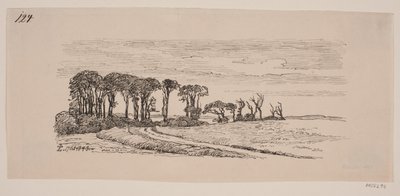 Paesaggio con una fila di alberi da Johan Thomas Lundbye