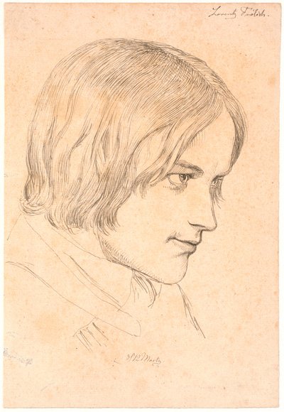 Ritratto del pittore Lorenz Frølich (1820-1908) da Johan Thomas Lundbye