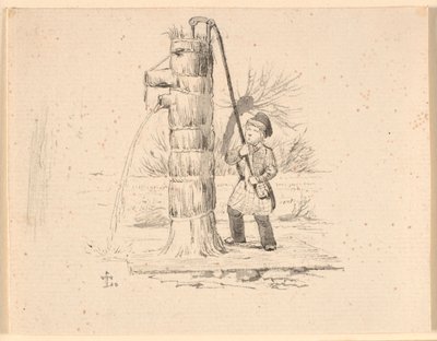 La posta. Illustrazione per "Favole per bambini" di Kaalund. Vedi commento dal catalogo degli archivi. da Johan Thomas Lundbye