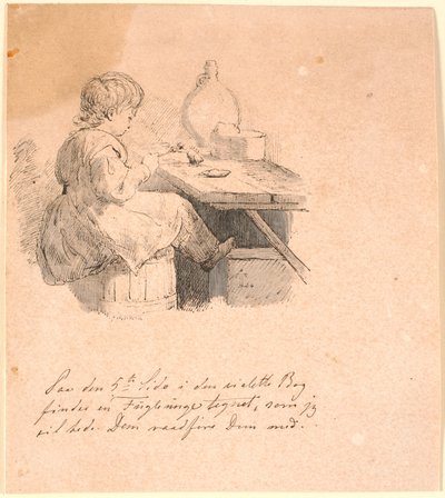 Il passero. Illustrazione per "Favole per bambini" di Kaalund. Vedi commento dal catalogo dell