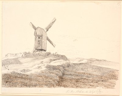 Mulino a stub presso Kalundborg da Johan Thomas Lundbye