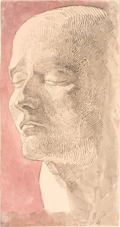 Studio dopo la maschera mortuaria di Napoleone da Johan Thomas Lundbye