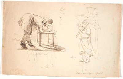 Foglio di studio, a sinistra si vede l