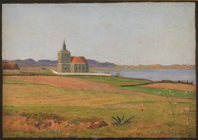 Chiesa di Vinderød vicino a Frederiksværk da Johan Thomas Lundbye