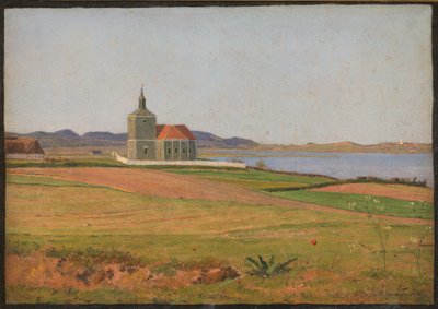 Chiesa di Vinderød vicino a Frederiksværk da Johan Thomas Lundbye