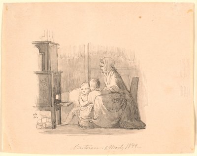 Inverno. Illustrazione per "Favole per bambini" di Kaalund. Vedi commento dal catalogo dell