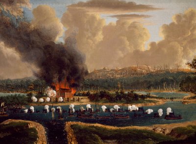 Battaglia di Vransarii contro la Russia per il controllo dei fiordi a Kockis Kapell, 16 giugno 1790 da Johan Tietrich Schoultz