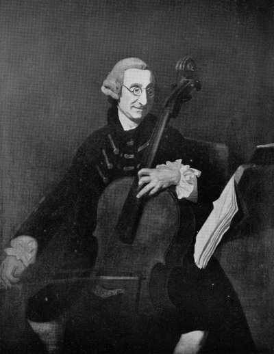 Giacomo Cervetto, violoncellista italiano, 1680-1783 da Johan Zoffany