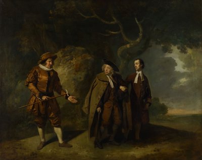 Parsons, Bransby e Watkyns in una scena da Lethe, 1766 da Johan Zoffany