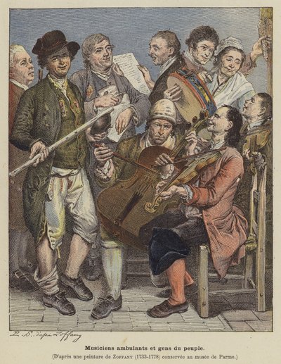 Musicisti itineranti e gente comune da Johann (after) Zoffany
