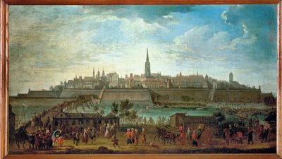 Vienna vista dalla porta Rotenturm ... (olio su tela) da Johann Adam Delsenbach