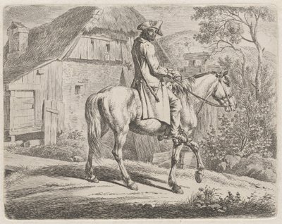 Mercante di bestiame a cavallo da Johann Adam Klein