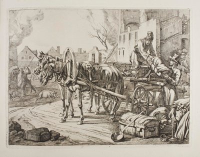 Cosacchi che saccheggiano in una città da Johann Adam Klein