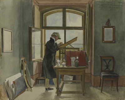 Johann Christoph Erhard nel suo studio, 1818 da Johann Adam Klein