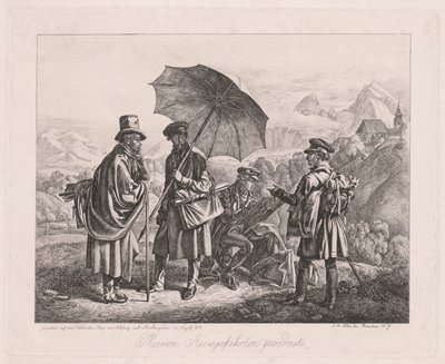Gli artisti nel loro viaggio da Johann Adam Klein