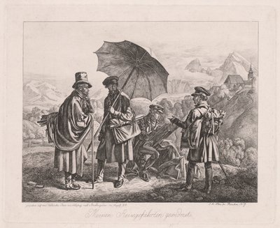 Gli Artisti nel Loro Viaggio, 1819 da Johann Adam Klein