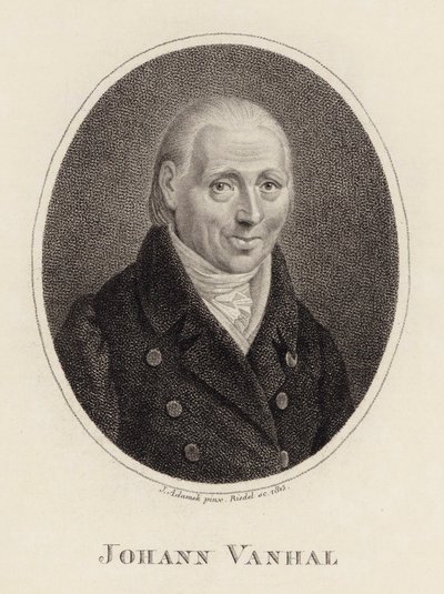 Ritratto del compositore Johann Baptist Wanhal da Johann Adamek