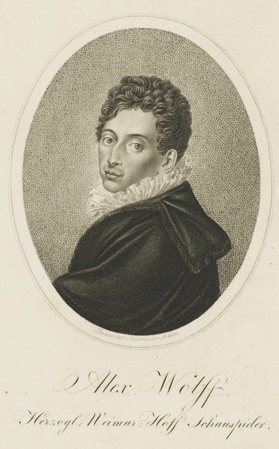 Ritratto di Pius Alexander Wolff 1782-1828 da Johann Adolf Rossmaesler
