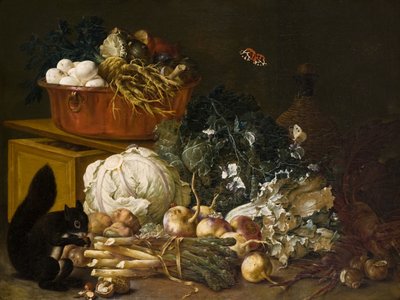 Natura morta con scoiattolo da Johann Amandus Wink