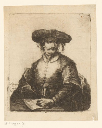 Ritratto di un artista sconosciuto da Johann Andreas Benjamin Nothnagel