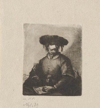 Autoritratto da Johann Andreas Benjamin Nothnagel, in the manner of Rembrandt van Rijn