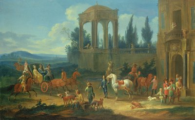 Una passeggiata in campagna (una di una coppia) da Johann Andreas Graff
