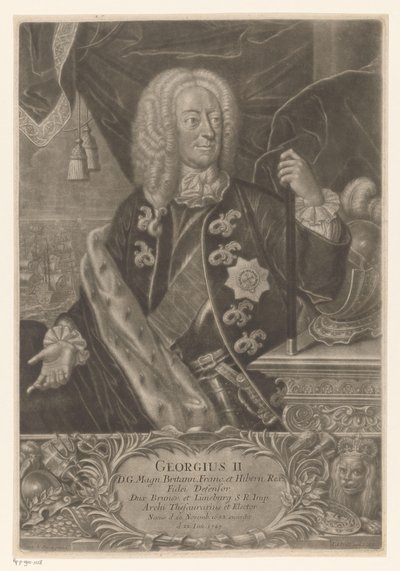 Ritratto di Giorgio II, re di Gran Bretagna da Johann Andreas Pfeffel (der Jüngere) (possibly)