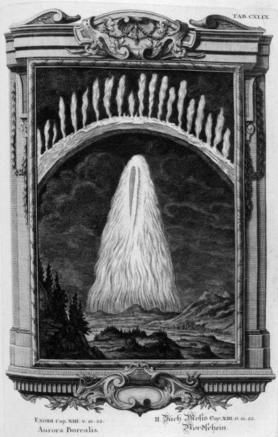 Aurora Boreale (incisione) da Johann Andreas Pfeffel