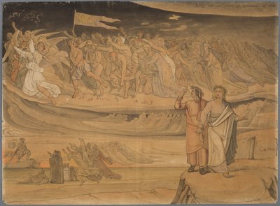 Il poeta presso il fiume sul quale Caronte traghetta le anime dei defunti vede, sospinti qua e là dal vento, gli spiriti indifferenti che non vollero mai né il bene né il male e che perciò non trovano accoglienza né in cielo né all