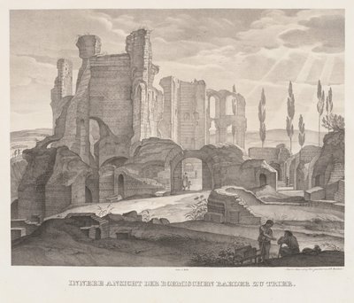 Veduta interna delle terme romane a Treviri da Johann Anton Ramboux