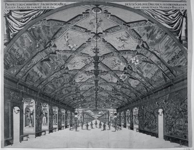 La Sala dei Giganti con il balletto moresco a Dresda nel 1678 da Johann Atzelt