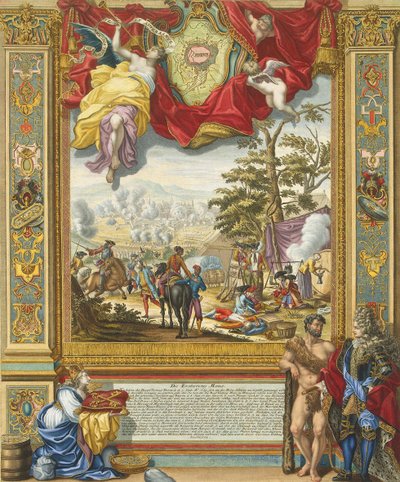 Assedio di Mons da parte delle truppe alleate nel 1709, inizio XVIII secolo da Johann August Corvinus