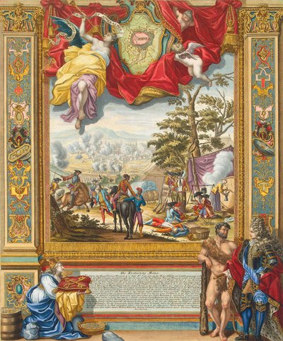 Assedio di Mons da parte delle truppe alleate nel 1709, inizio XVIII secolo da Johann August Corvinus