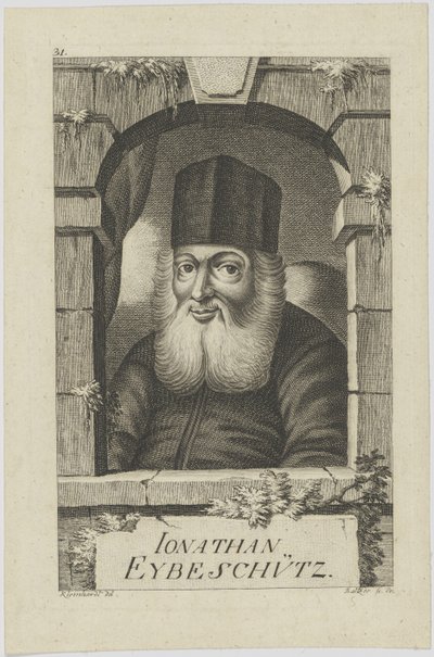 Ritratto di Jonathan ben Nathan Eybeschütz 1690-1764, 1772 da Johann Balzer